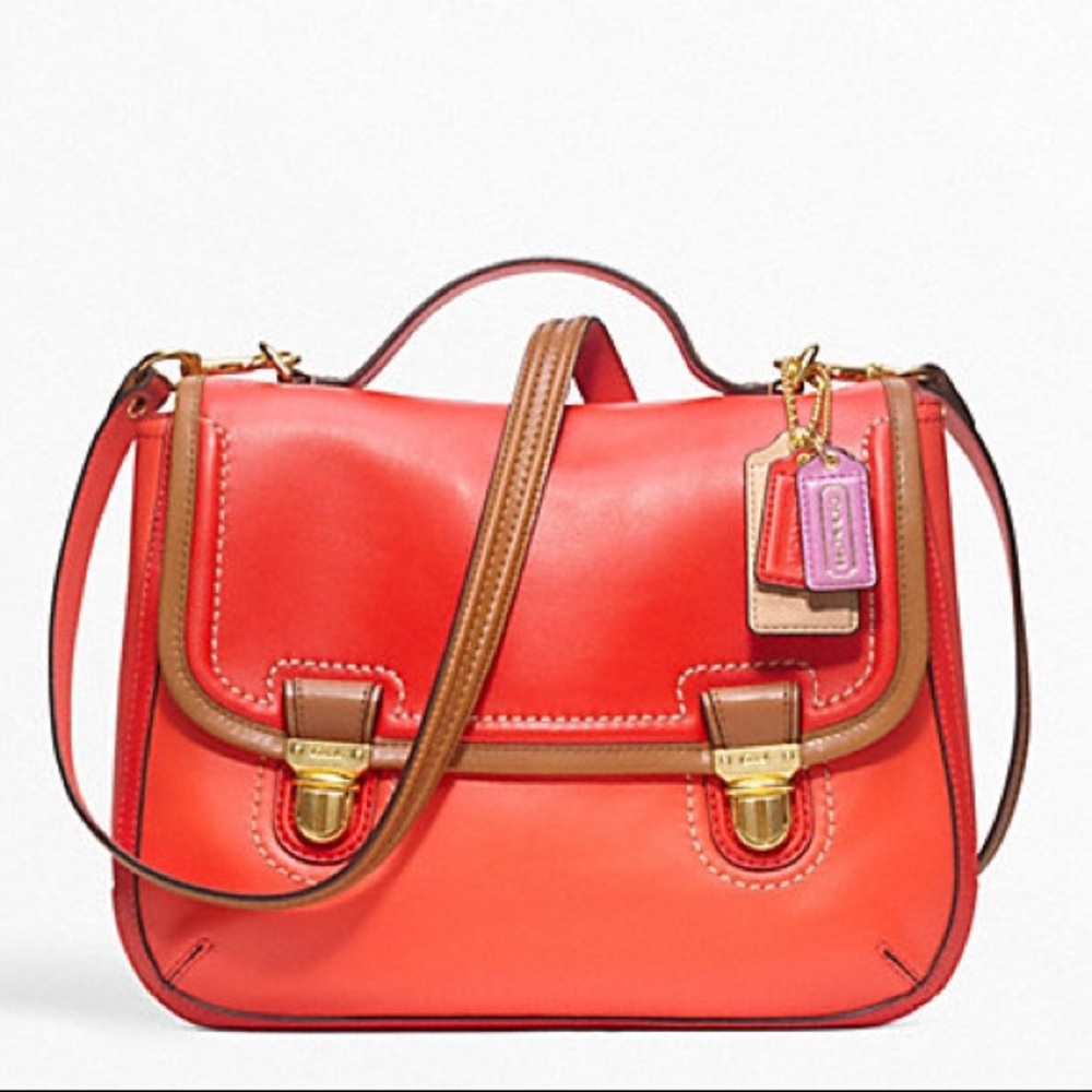 Coach poppy color block Dylan satchel